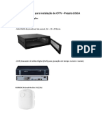 Lista de Material para Instalação de CFTV - EQUIPAMENTOS