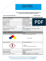 Hoja de Seguridad Limpiador Multiuso