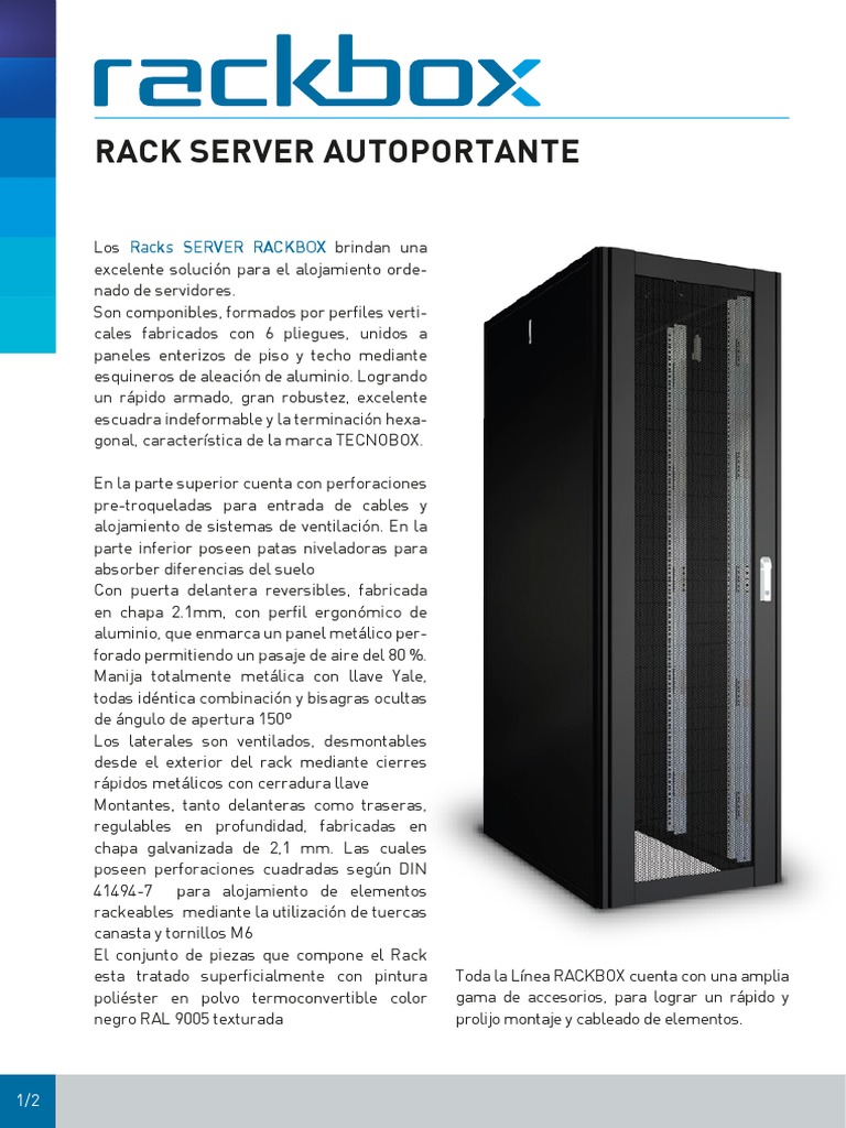 Rack Server Autopartante RACKBOX | PDF | Tornillo | Vehículos de ruedas