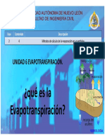 UA - HIDROLOGIA - FASE 2 - 6 Evapotranspiración