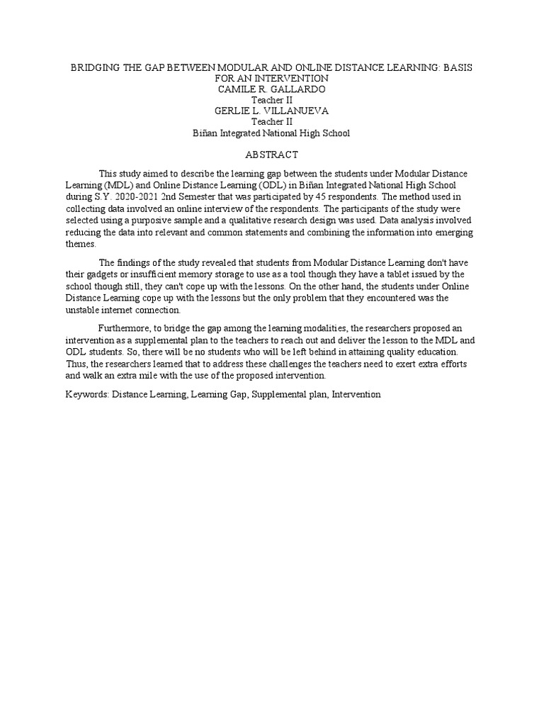 Episode 2 Bridging The Gap Between Modular And Online Distance Learning