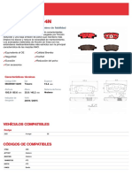 Pastilla de freno P54034N para Dodge Avenger 2008