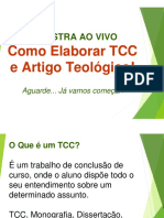 Palestra Como Elaborar TCC e Artigo Teologico