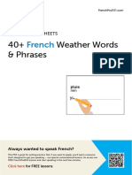 40+ French Weather Words and Phrases Worksheet