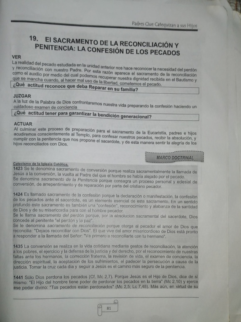 Sacramentos de Reconciliación y Confesión | PDF | Pecado | Iglesia Católica