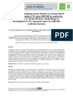 Aplicación de Metodología Design Thinking en El Desarrollo de Cortadora Automática CNC para MiPyME de Confección