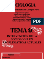 TEMA 9 Intervención de La Sociología en Problemáticas Actúales