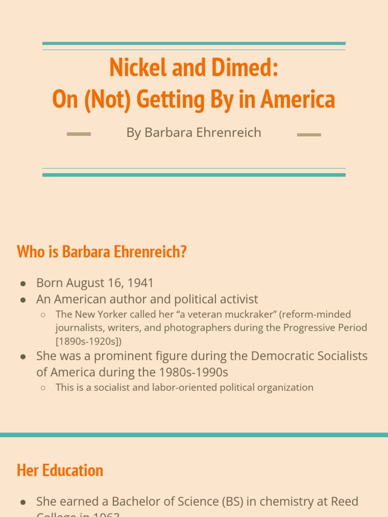 Nickel and Dimed PDF