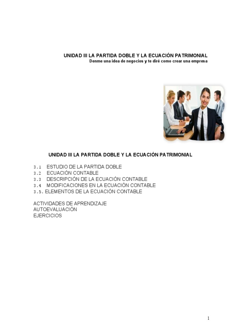 Partida Doble y Elementos Contables | PDF | Contabilidad | Capital ...