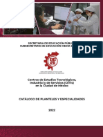 Catalogo Planteles Especialidades DGETI CDMX