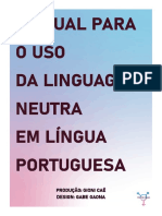 Manual Para: Manual para O Uso O Uso Da Linguagem Da Linguagem Neutra Neutra em Língua em Língua Portuguesa Portuguesa