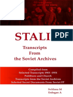 Stalin From Archives Selected Documents 1903-1951