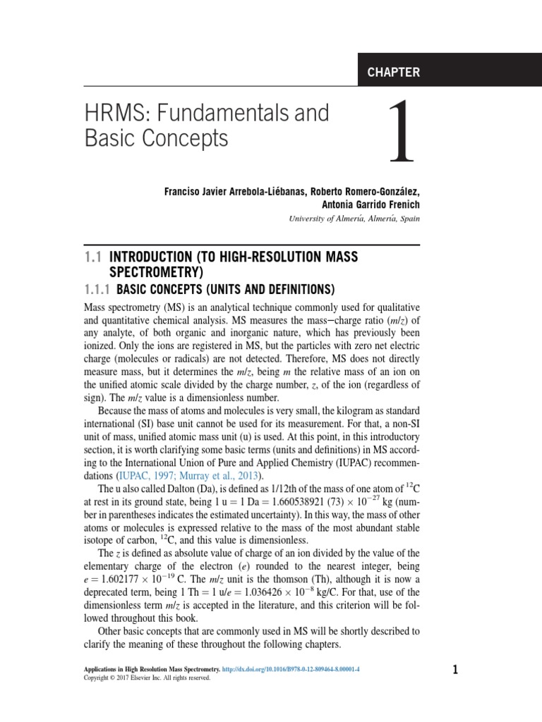 HRMS Teoriya CHast 2 R PDF Mass Spectrometry Time Of Flight Mass