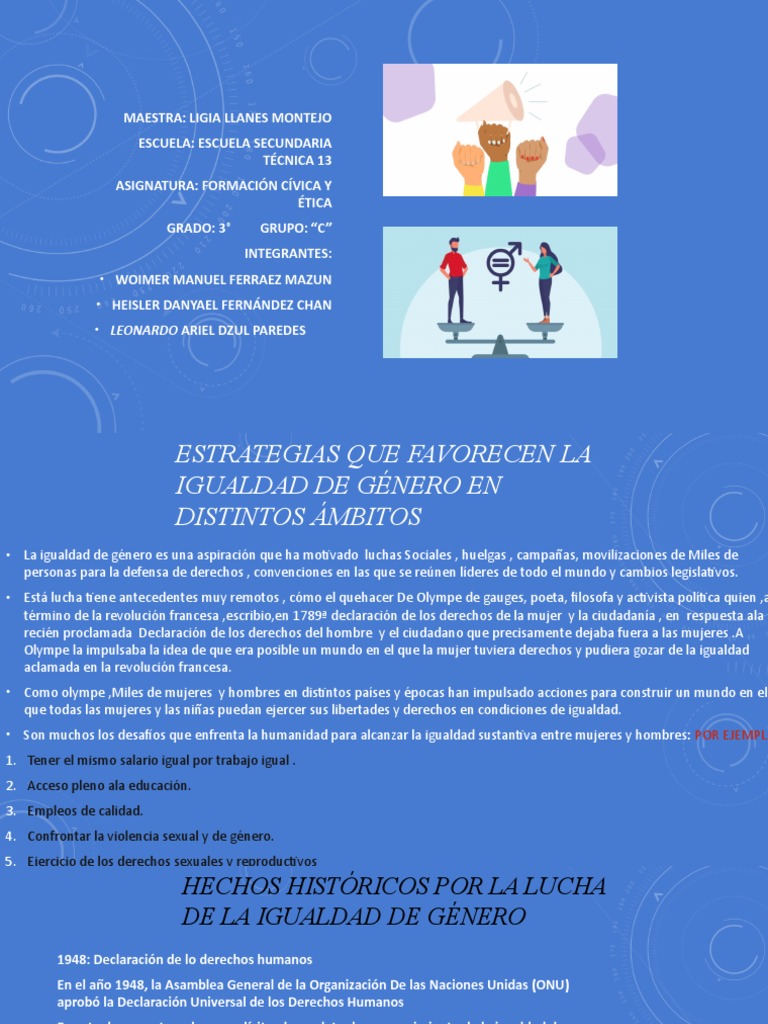 Estrategias para Educar en Igualdad | PDF | Estudios de género ...