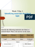 SCIENCE 5 PPT Q3 W5 Day 1-5 - Materials That Block, Absorb, Transmit Light