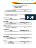 Participants ACADEMIC EVENTS