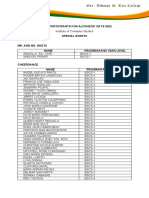 Participants SPECIAL EVENTS