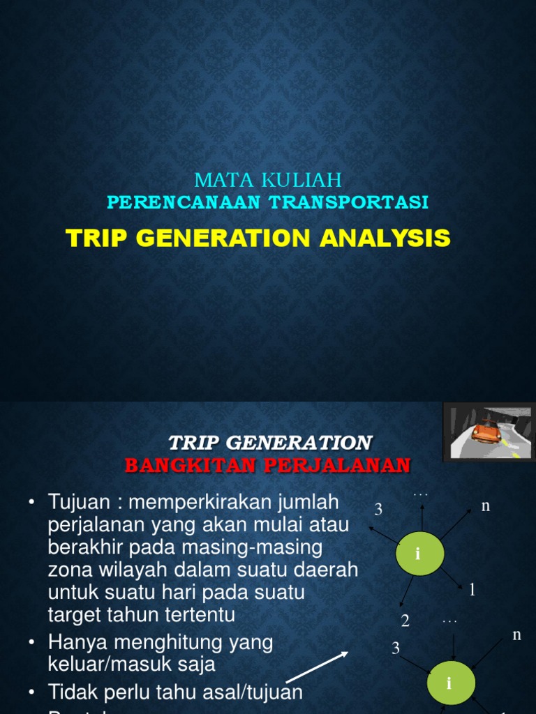 Trip Generation 1 | PDF