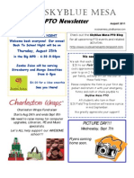 Skyblue Mesa PTO August 2011 Newsletter