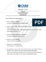 Assignment / Tugasan EBML4103 Materials Management September 2022