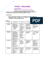 Rúbrica - Actividad Resumen Creativo