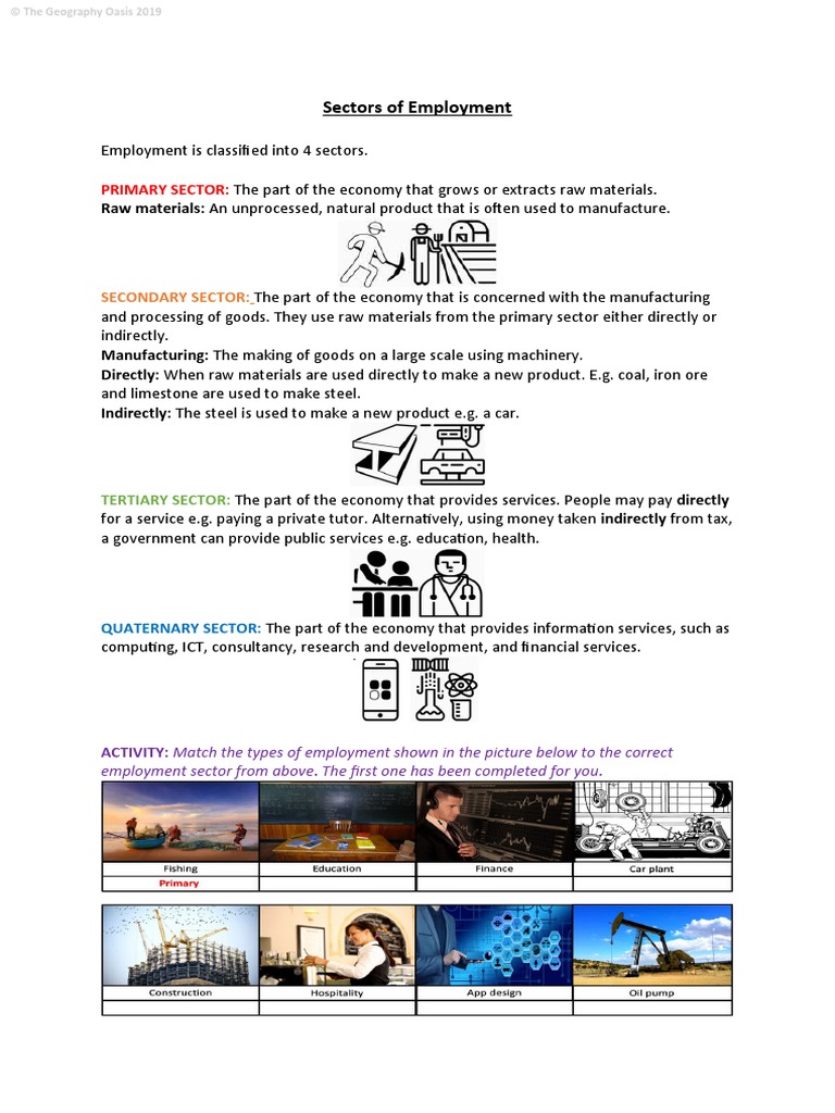 Sectors of Employment TES | PDF | Tertiary Sector Of The Economy ...