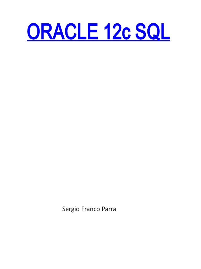 Introducción a Oracle 12c SQL | PDF | SQL | Base de datos relacional