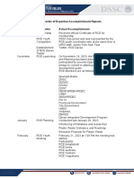 RCE Accomplishment Report