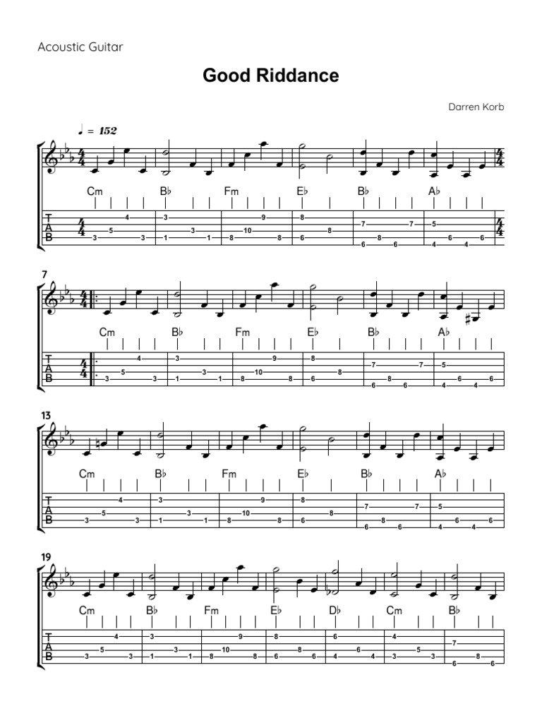 Good Riddance Guitar | PDF | Échecs