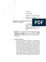 Solicita proceso especial de terminación anticipada por tenencia ilegal de arma