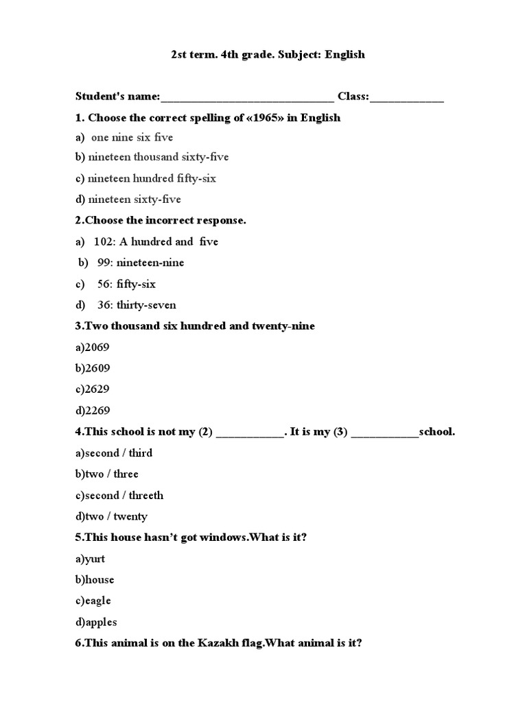 2st Term 4 Class | PDF | Teaching Methods & Materials
