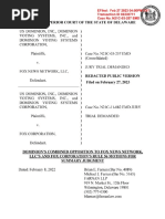 DOMINION Vs FOX Oppostion Motion To Summary Judgement