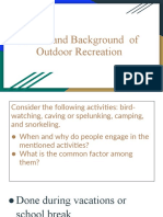 Outdoor Recreation Activities in Nature