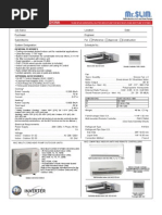 Mitsubishi SEZ-KD12NA Submittal For MXZ Multiple Indoor Unit Styles