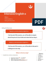 Intensive English 0: Week 5 Online Session 3 Unit 9: On The Move