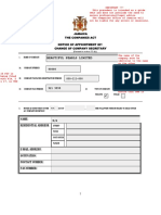 Form 20 (Precedent) NOTICE OF APPOINTMENT OF FIRST SECRETARY