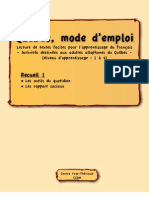 Québec Mode D'emploi 1 PDF