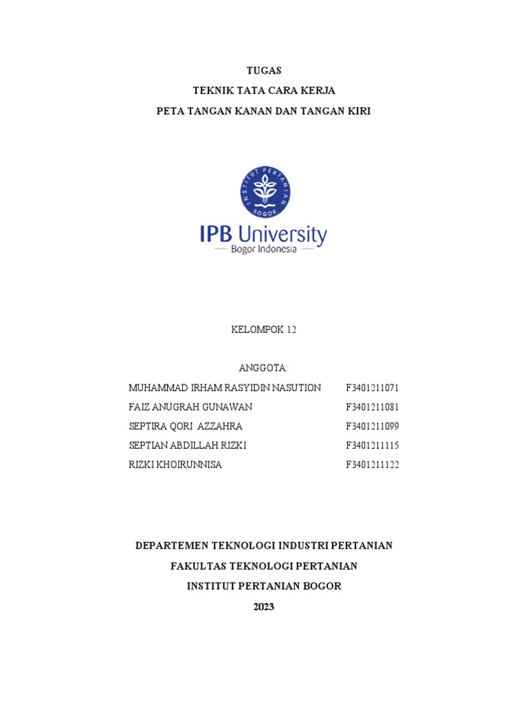Peta Kerja Tangan Kanan dan Kiri | PDF