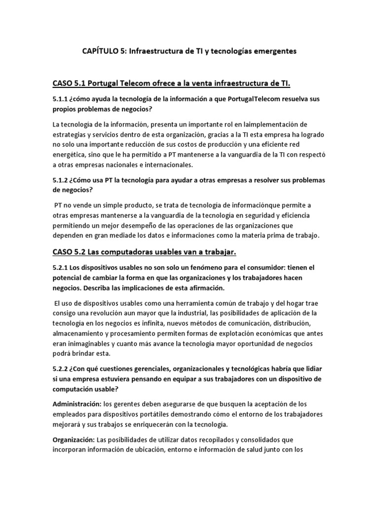 Infraestructura TI y Tecnologías Emergentes | PDF | Computación en la ...