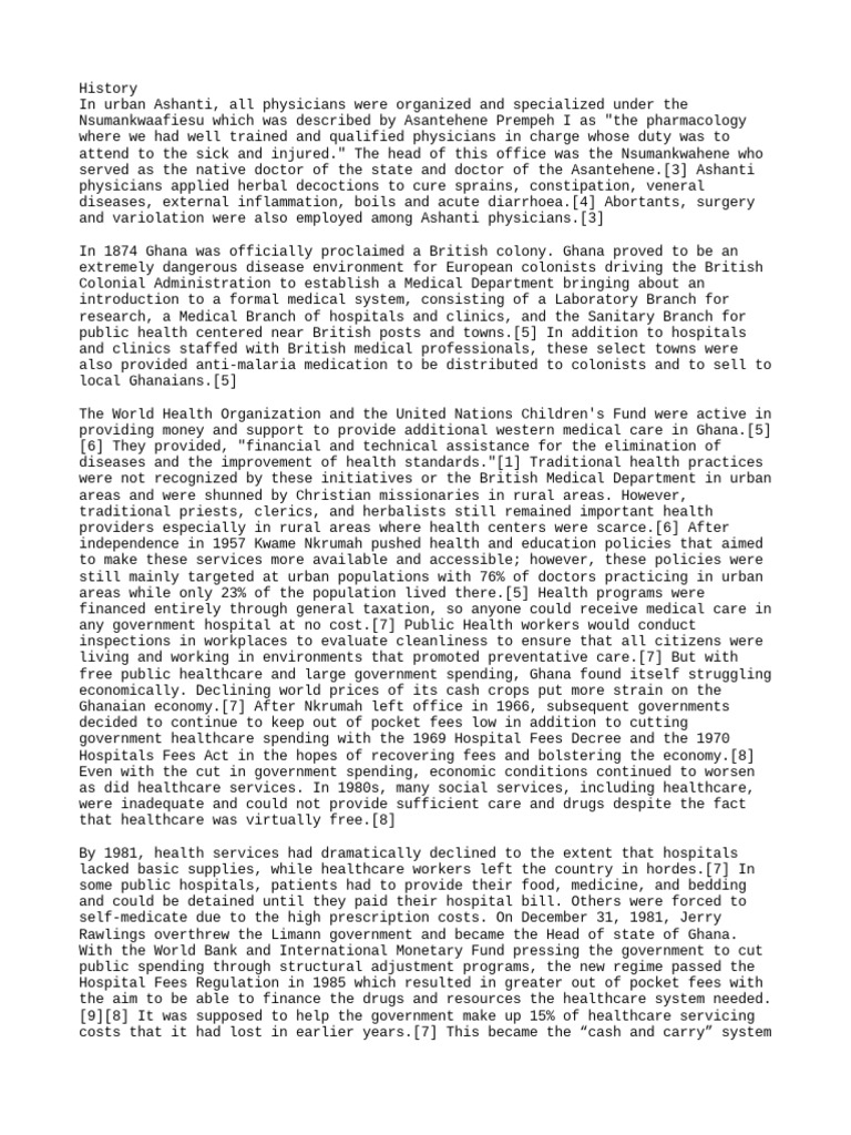 History Of Gh System Who Pdf Health Care Hospital