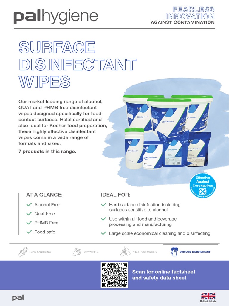 PAL Factsheet Template Surface Disinfectant Wipes PDF