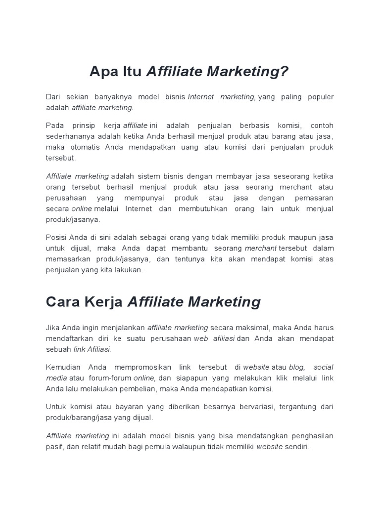 Materi Affiliate Marketing Pdf