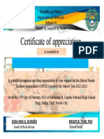 Certificate Support Pta