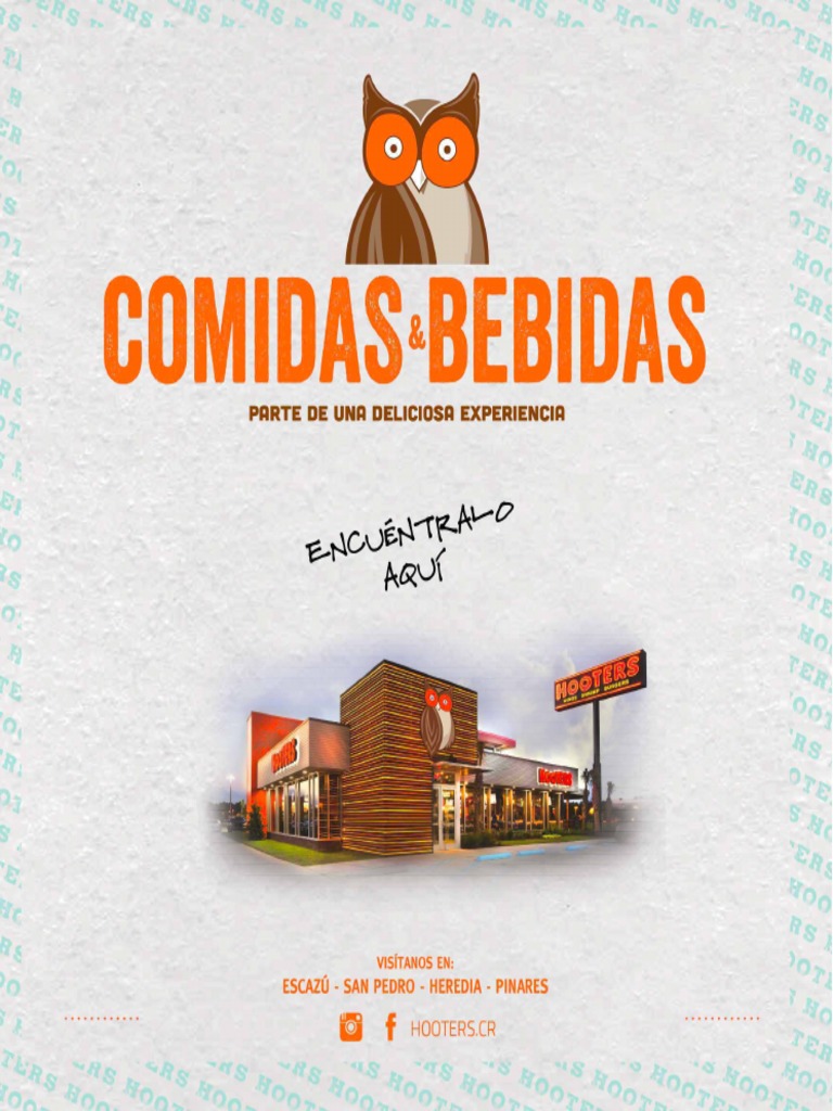 Menu Hooters PDF