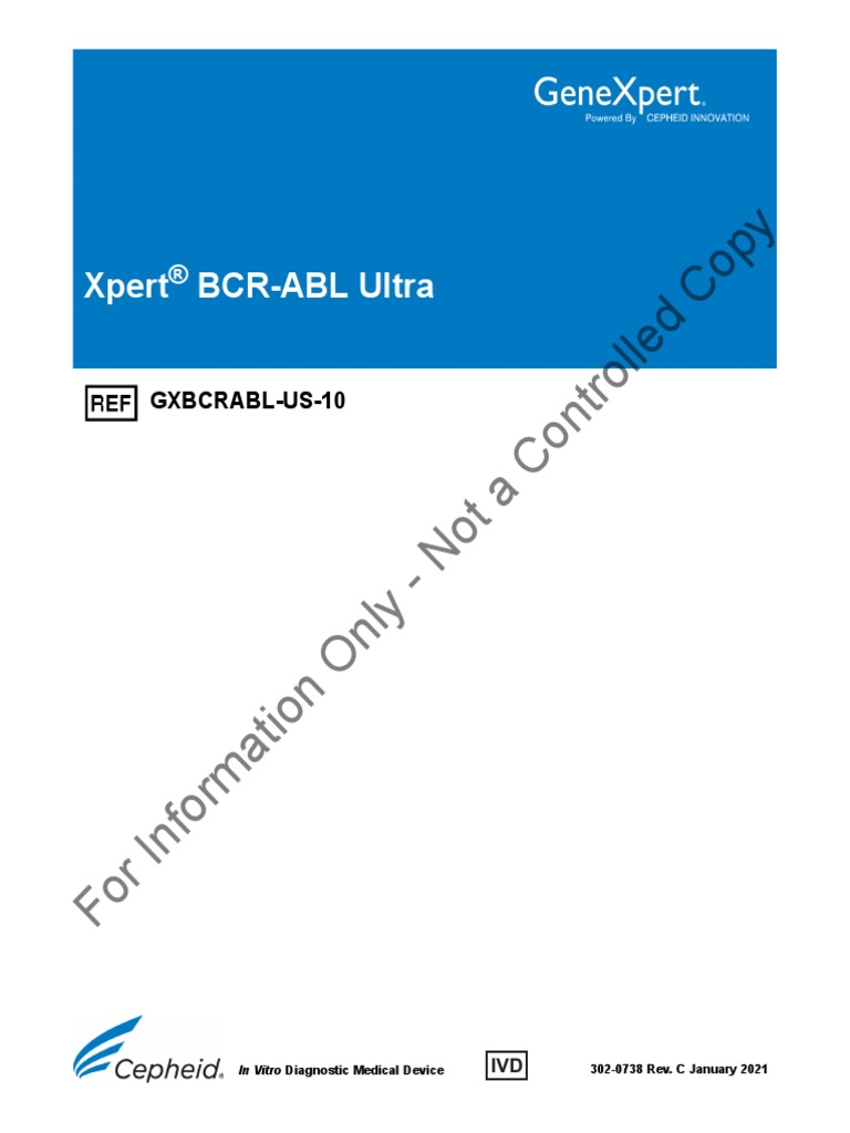 Xpert BCR-ABL Ultra Assay-ENGLISH PI 302-0738 Rev. C - 1 | PDF