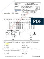 Đáp án đề thi cuối kỳ I 2018 2019 môn Kỹ thuật điện Điện tử Đề 1D