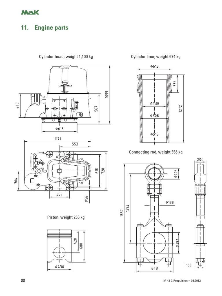 M43C Engine Parts Overview | PDF | Science & Mathematics
