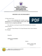 Certificate of Enrolment for Rihhana Mae L. Pasion