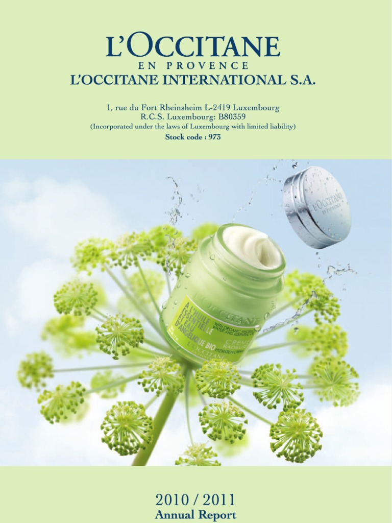 L'Occitane Anual Report PDF Dividend Euro