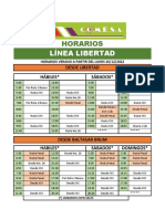 Horarios Libertad 26 - 12 - 22